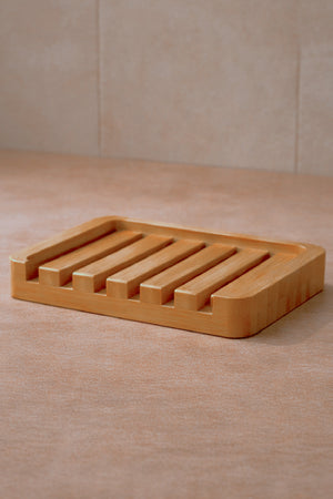Bamboo Waterfall Self-Draining Soap Dish
