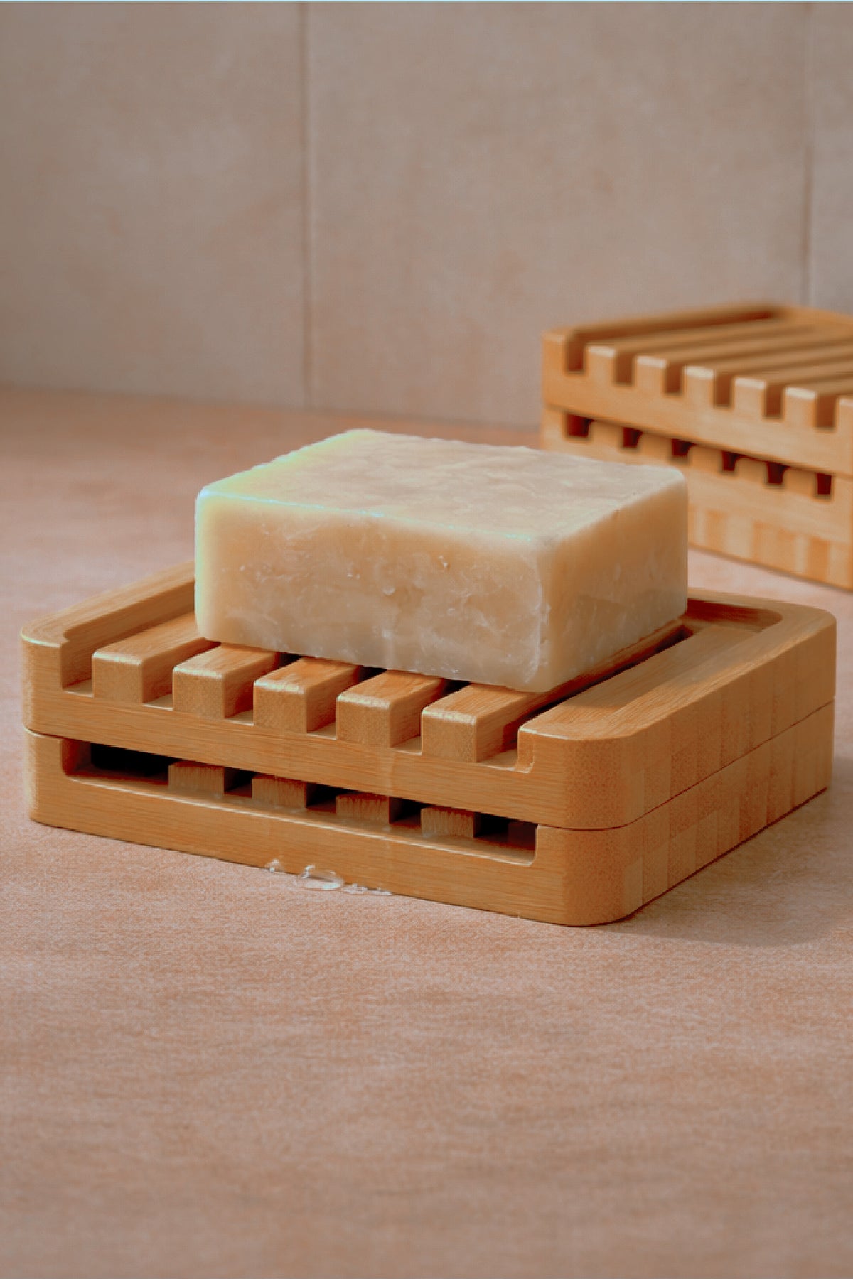 Bamboo Waterfall Self-Draining Soap Dish